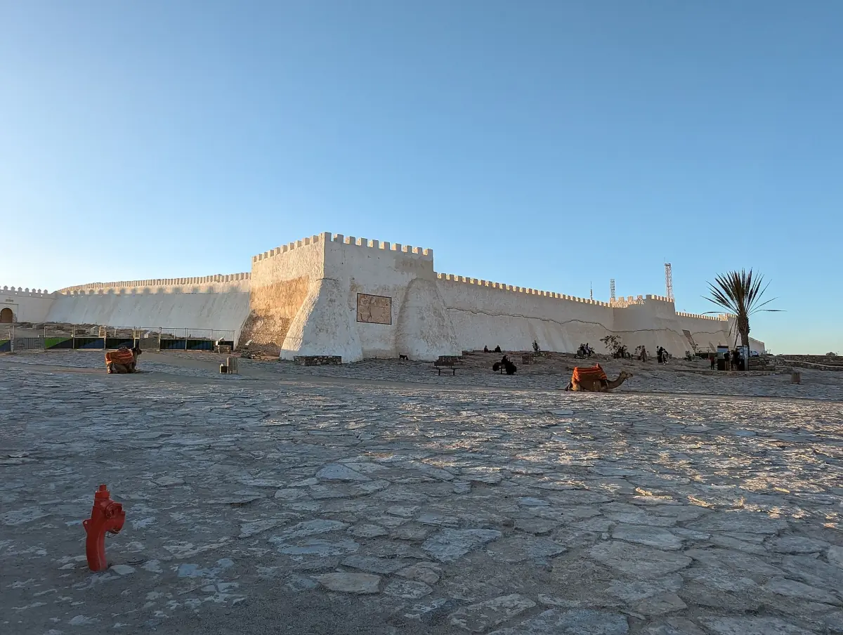 The restored walls of the Agadir Oufella kasbah